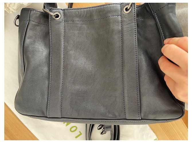 Longchamp 3D Lederhandtasche Marineblau Größe S - Ansicht 12