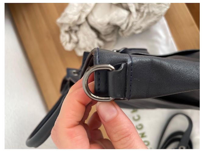 Longchamp 3D Lederhandtasche Marineblau Größe S - Ansicht 13