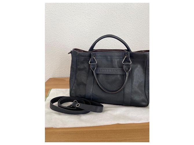 Longchamp 3D Lederhandtasche Marineblau Größe S - Ansicht 2