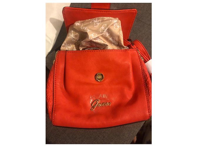 Borsa a mano Guess in pelle arancione - vista 10