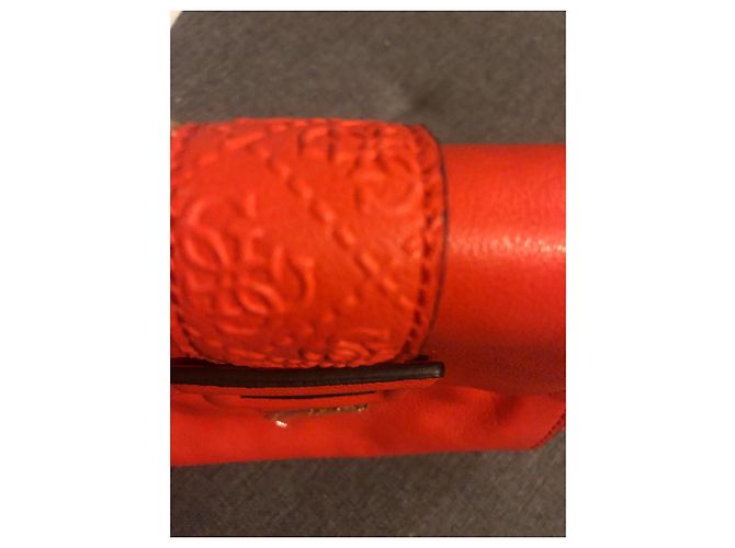Borsa a mano Guess in pelle arancione - vista 3