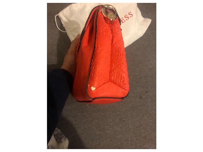 Borsa a mano Guess in pelle arancione - vista 4