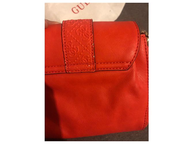 Borsa a mano Guess in pelle arancione - vista 5