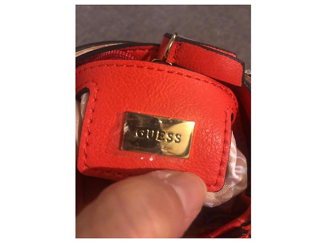 Borsa a mano Guess in pelle arancione - vista 7