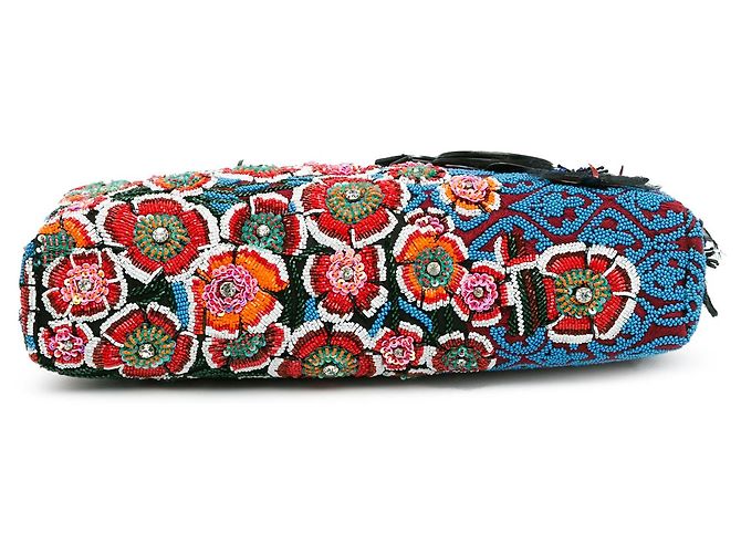 Dior Blu Medio Nastro Perline Ricamato Floreale Signora D Joy - vista 3