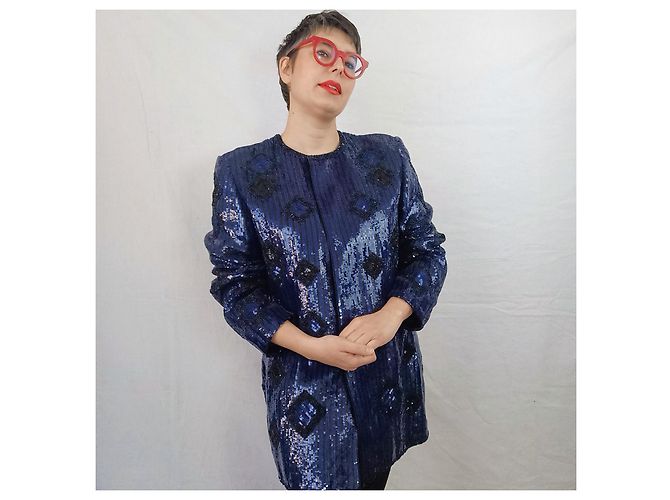 Jacket with sequins Escada Couture Blue - view 5
