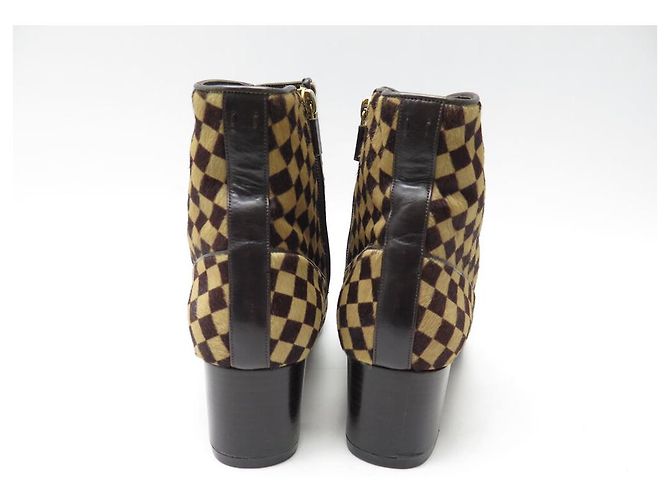 BOTAS DE CUERO LOUIS VUITTON DAMIER SAUVAGE LOCK 39 - vista 5