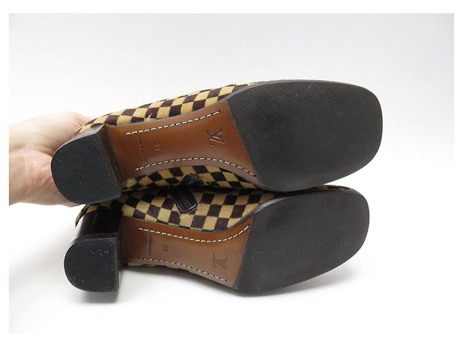 BOTAS DE CUERO LOUIS VUITTON DAMIER SAUVAGE LOCK 39 - vista 6