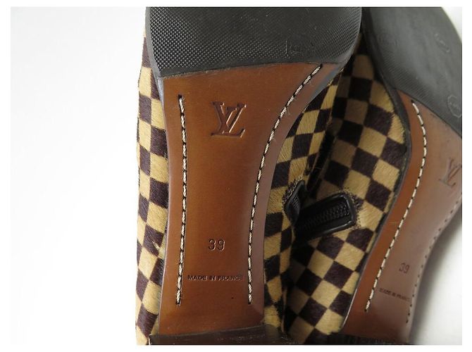 BOTAS DE CUERO LOUIS VUITTON DAMIER SAUVAGE LOCK 39 - vista 7