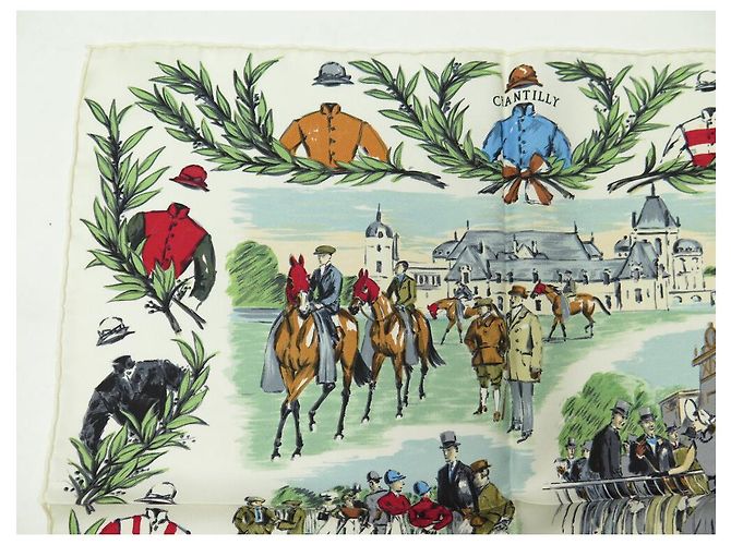 Hermès NOVE LOTTO 2 FULAR HERMES CHANTILLY + PAVOIS GAVROCHE FULAR IN SETA - vista 2