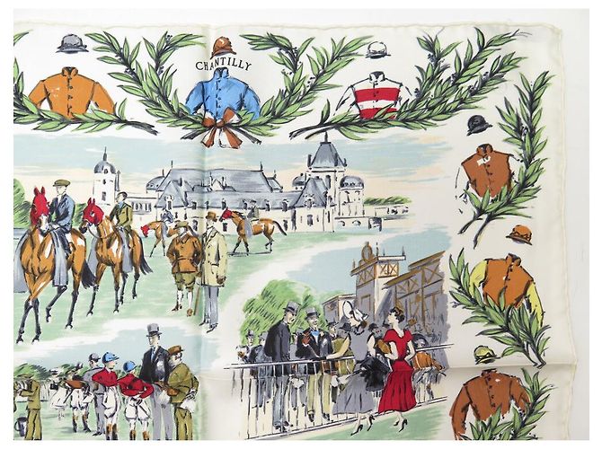 Hermès NOVE LOTTO 2 FULAR HERMES CHANTILLY + PAVOIS GAVROCHE FULAR IN SETA - vista 3