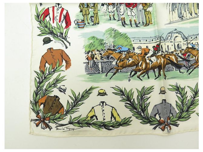 Hermès NOVE LOTTO 2 FULAR HERMES CHANTILLY + PAVOIS GAVROCHE FULAR IN SETA - vista 5