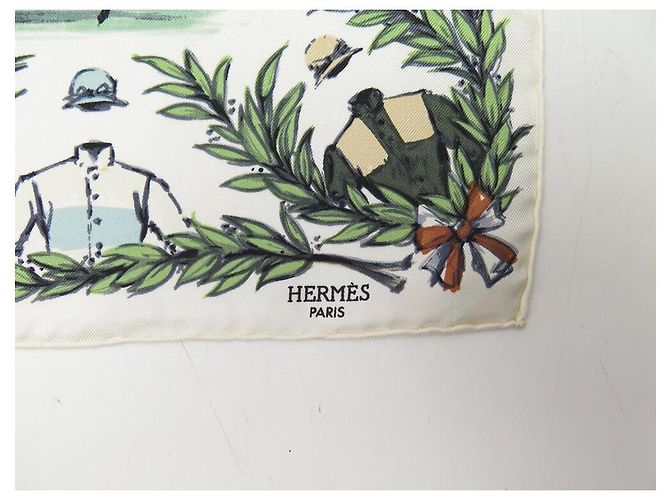 Hermès NOVE LOTTO 2 FULAR HERMES CHANTILLY + PAVOIS GAVROCHE FULAR IN SETA - vista 7