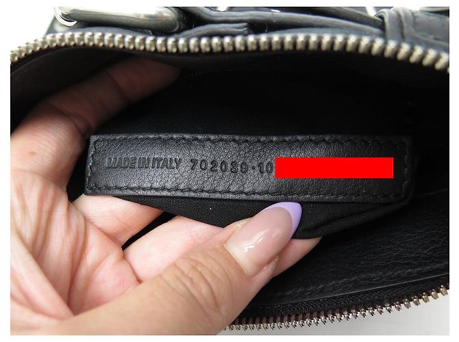 BALENCIAGA EMO XS LEDER EIMER HANDTASCHE MIT LEDERGURT - Ansicht 10