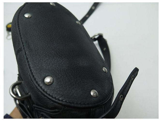 BALENCIAGA EMO XS LEDER EIMER HANDTASCHE MIT LEDERGURT - Ansicht 11