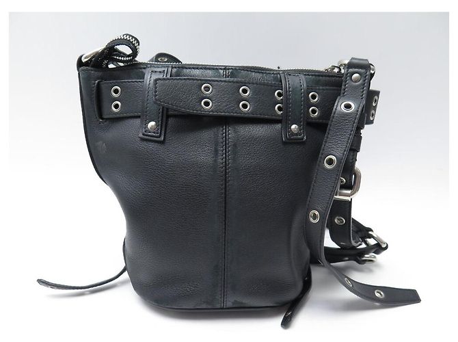 BALENCIAGA EMO XS LEDER EIMER HANDTASCHE MIT LEDERGURT - Ansicht 2