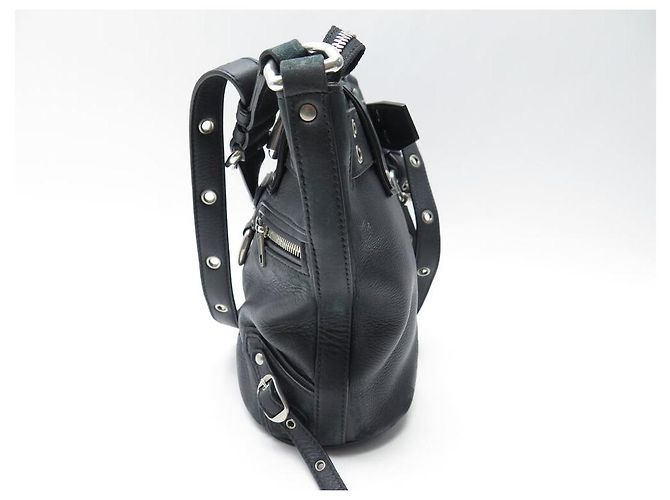 BALENCIAGA EMO XS LEDER EIMER HANDTASCHE MIT LEDERGURT - Ansicht 3