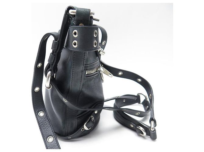 BALENCIAGA EMO XS LEDER EIMER HANDTASCHE MIT LEDERGURT - Ansicht 4