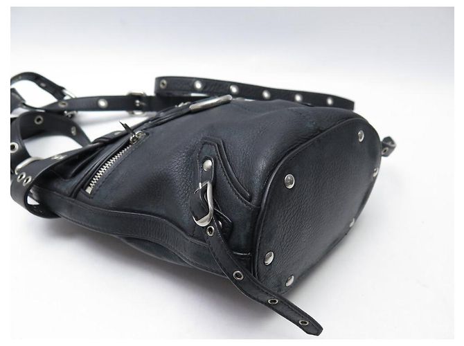 BALENCIAGA EMO XS LEDER EIMER HANDTASCHE MIT LEDERGURT - Ansicht 5