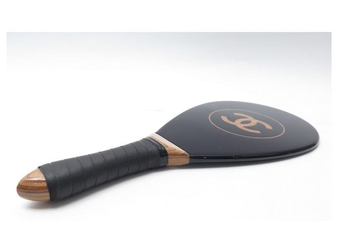 LOT CHANEL 2 BEACH RACKETS + 2 BALLS IN BLACK LACQUER WOOD - view 5