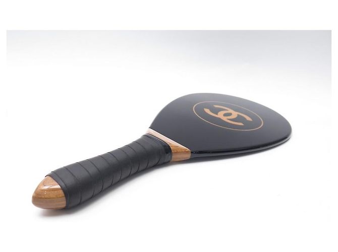LOT CHANEL 2 BEACH RACKETS + 2 BALLS IN BLACK LACQUER WOOD - view 8