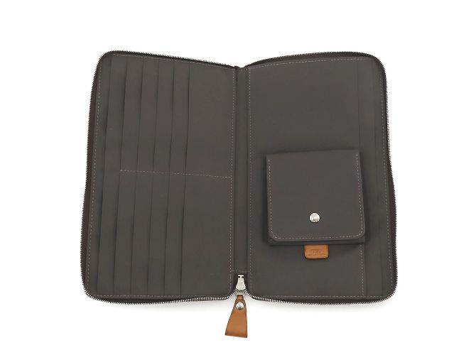 Hermès Hermes Steeple GM Rundgeldbörse Braun Beige - Ansicht 6