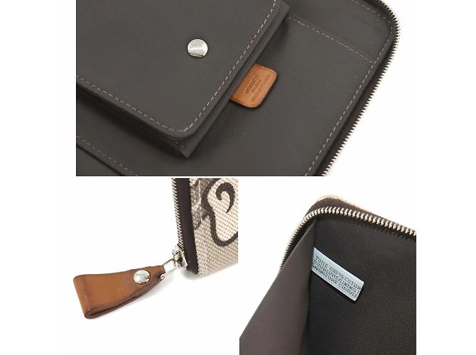Hermès Hermes Steeple GM Rundgeldbörse Braun Beige - Ansicht 8