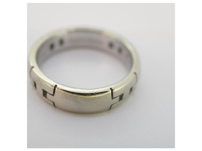 Hermès Hermes Hercules K18WG White Gold Men's Band Ring - view 10