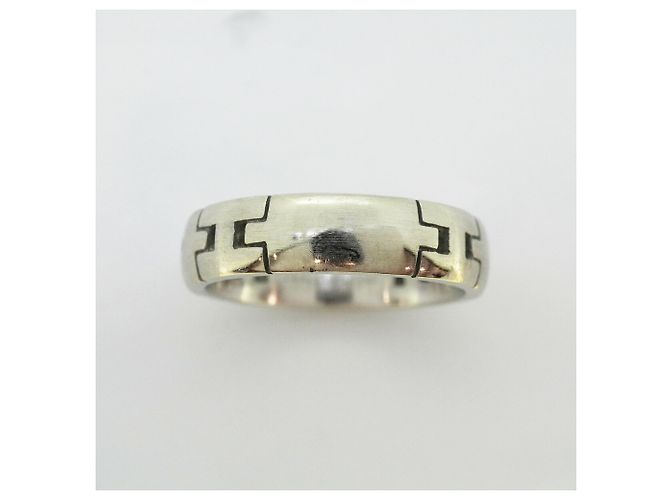 Hermès Hermes Hercules K18WG White Gold Men's Band Ring - view 2