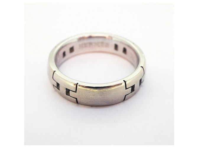 Hermès Hermes Hercules K18WG White Gold Men's Band Ring - view 3