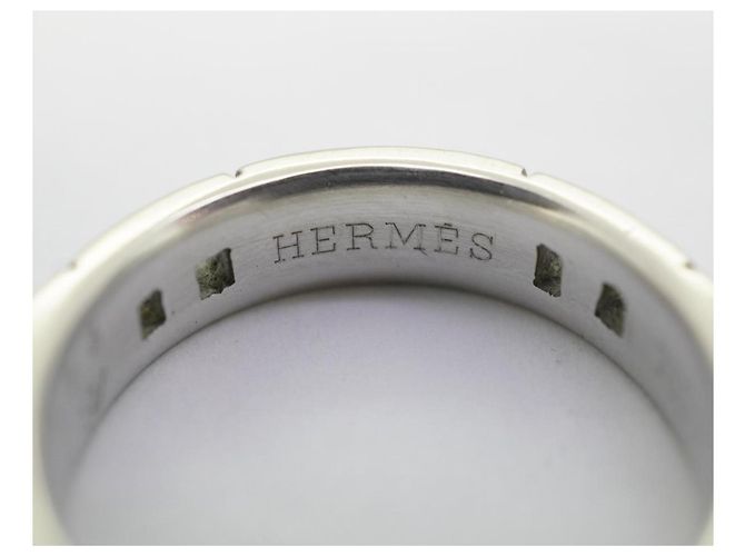 Hermès Hermes Hercules K18WG White Gold Men's Band Ring - view 4