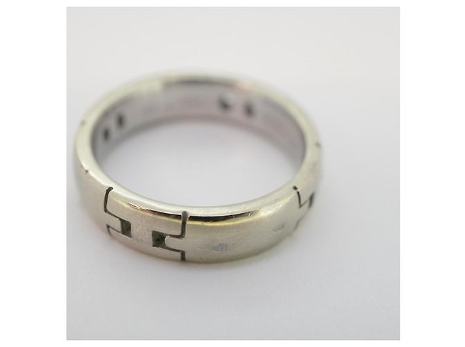 Hermès Hermes Hercules K18WG White Gold Men's Band Ring - view 9