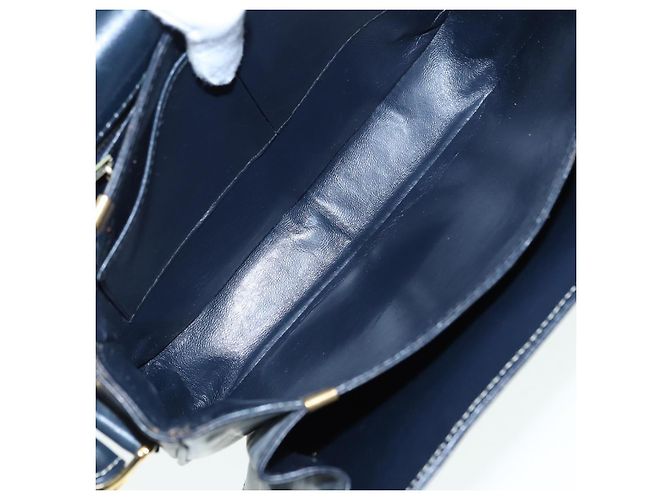 Céline Borsa a Spalla CELINE C Sulky Navy Gold Auth ep5332 - vista 10
