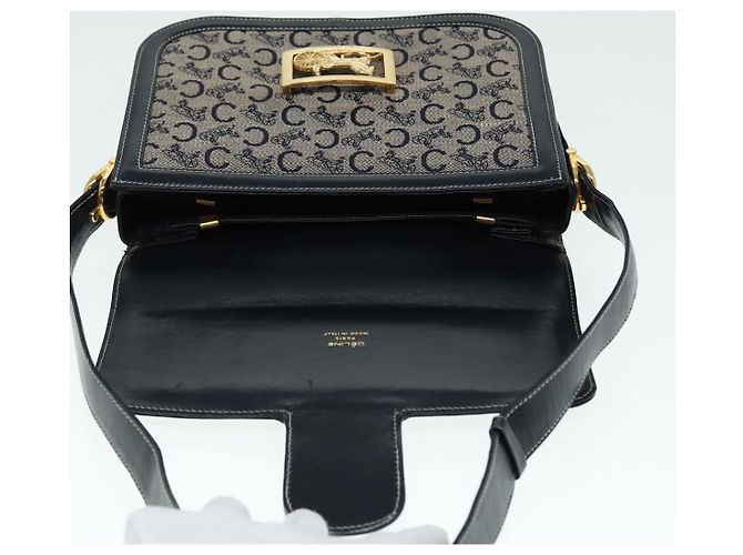 Céline Borsa a Spalla CELINE C Sulky Navy Gold Auth ep5332 - vista 18
