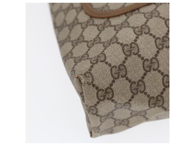 GUCCI GG Supreme Web Sherry Line Tote Bag PVC Beige Rosso 39 02 003 Auth yk14357 - vista 14