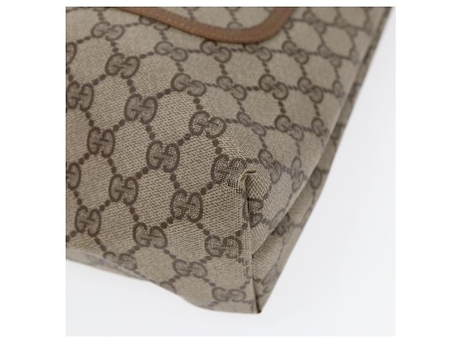 GUCCI GG Supreme Web Sherry Line Tote Bag PVC Beige Rosso 39 02 003 Auth yk14357 - vista 8