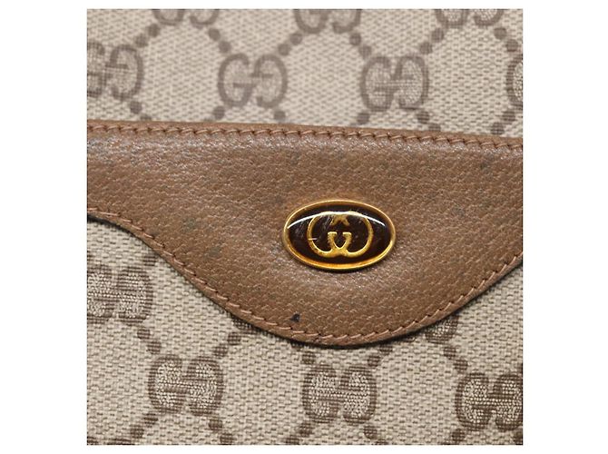 GUCCI GG Supreme Web Sherry Line Tote Bag PVC Beige Rosso 39 02 003 Auth yk14357 - vista 9