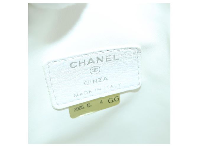 Pochette in tela bianca CC Auth bs17327 CHANEL Bianco - vista 18