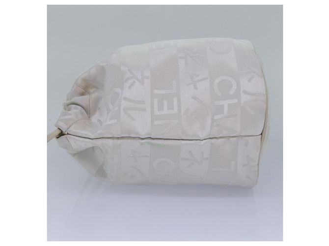 Pochette in tela bianca CC Auth bs17327 CHANEL Bianco - vista 3