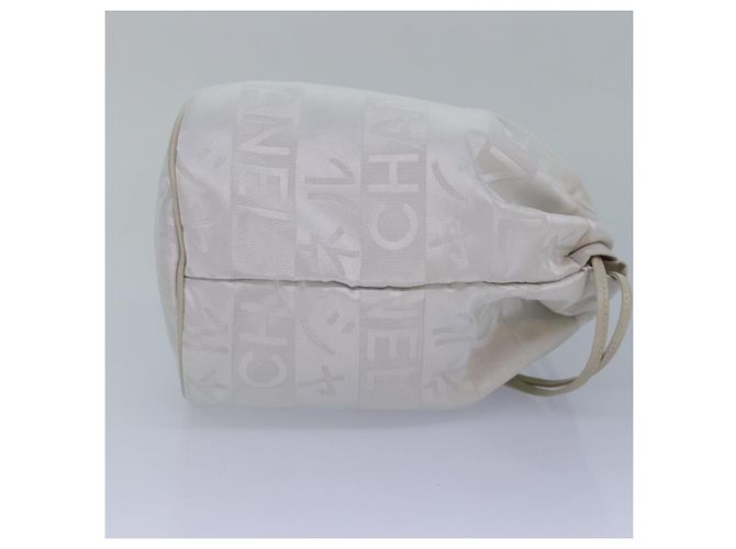 Pochette in tela bianca CC Auth bs17327 CHANEL Bianco - vista 4