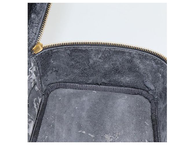CHANEL COCO Mark Vanity Pouch Caviar Skin Black Gold CC Auth bs17155 Golden - view 20