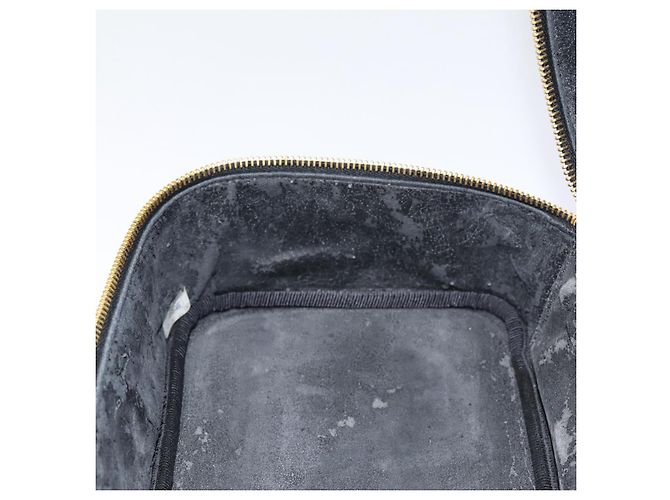 CHANEL COCO Mark Vanity Pouch Caviar Skin Black Gold CC Auth bs17155 Golden - view 21