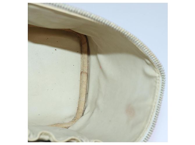 CHANEL COCO Marca Pochette Vanity Pelle Caviar Oro Bianco CC Auth yk14381 D'oro - vista 20