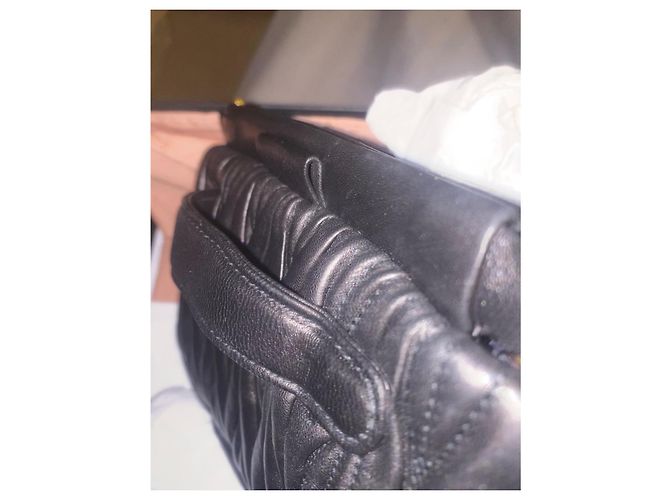 Clutch Miu Miu in pelle di agnello trapuntata nera Nero - vista 10