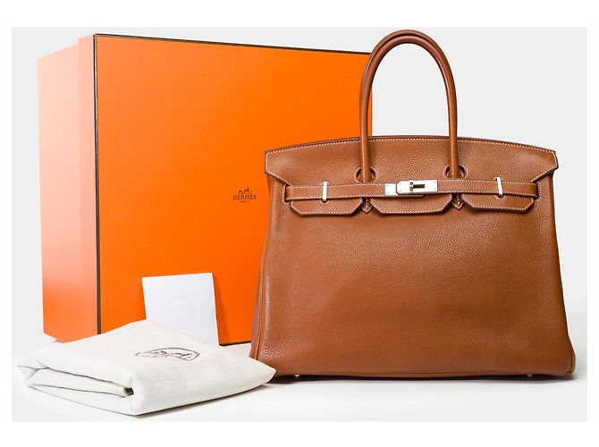 Hermès Sac HERMES Birkin 35 en Cuir Doré - 102055 - vue 2