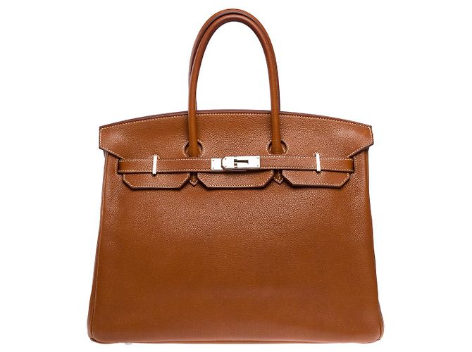 Hermès Sac HERMES Birkin 35 en Cuir Doré - 102055 - vue 3