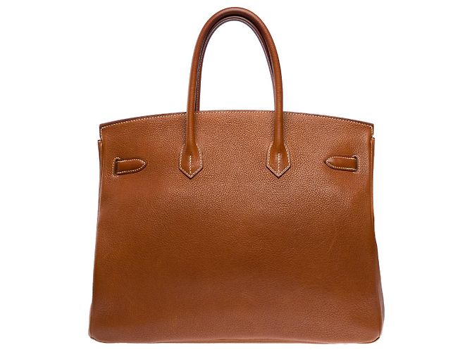 Hermès Sac HERMES Birkin 35 en Cuir Doré - 102055 - vue 4