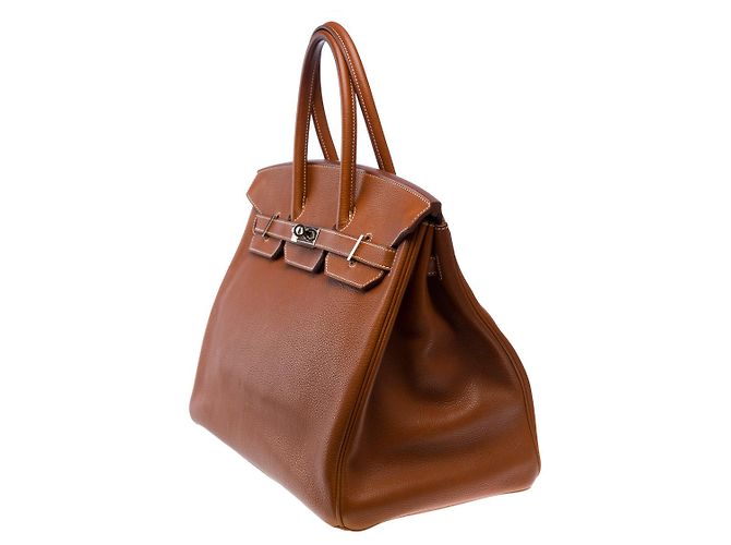 Hermès Sac HERMES Birkin 35 en Cuir Doré - 102055 - vue 5