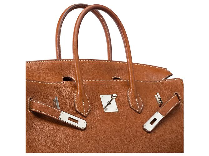 Hermès Sac HERMES Birkin 35 en Cuir Doré - 102055 - vue 7