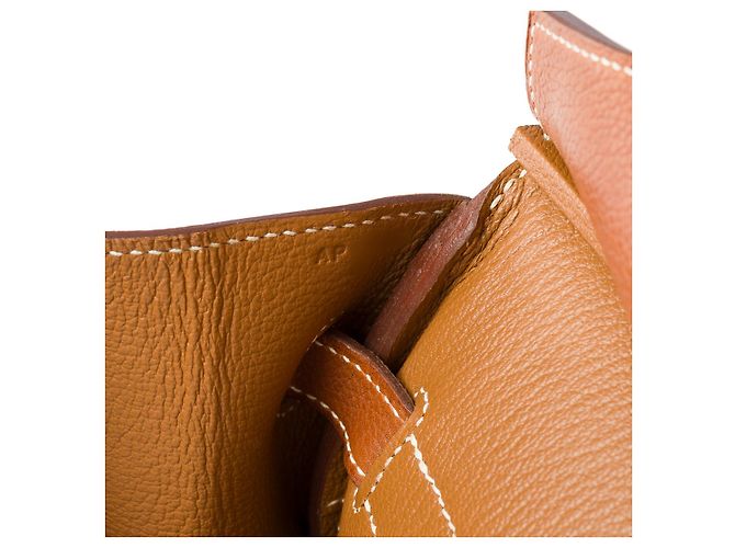 Hermès Sac HERMES Birkin 35 en Cuir Doré - 102055 - vue 8